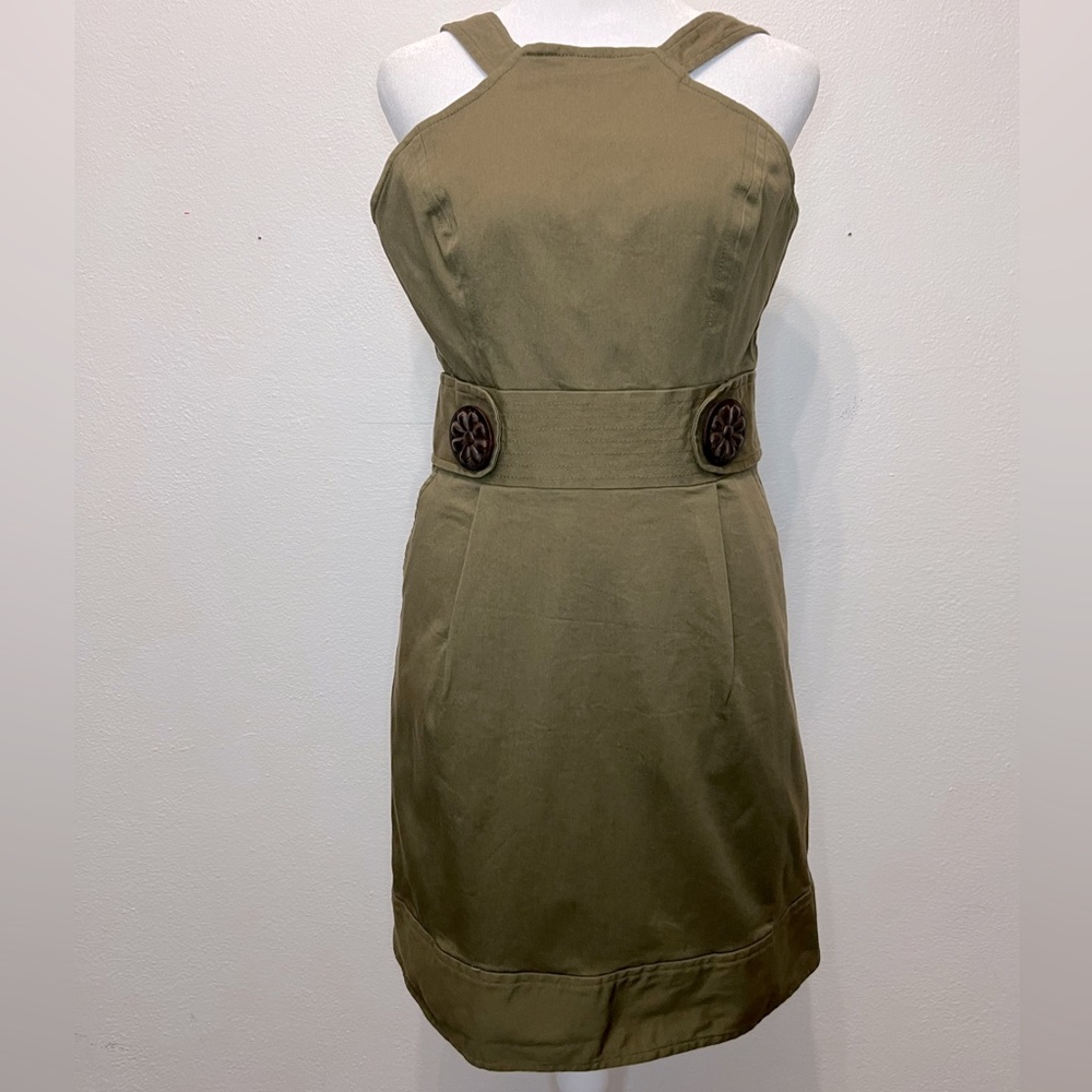 Milly of New York olive army green sleeveless Jumper dress size‎ 10